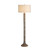 64" Rattan Floor Lamp with  Linen Shade