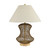 Set of 2 25.5" Rattan Table Lamp with Linen Shade
