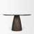 Allyson 54" Round Dark Brown w/ Cappuccino Marble Pedestal Dining Table