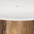 Allyson 42" Round Brown Wood Pedestal w/Banswara White Marble Top Dining Table