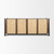 Bondi 85" Dark Brown Wood w/ Paper Rope 4 Door Closed Sideboard