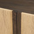 Bondi 85" Dark Brown Wood w/ Paper Rope 4 Door Closed Sideboard