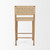 Brinley Woven Paper Rope w/ Brown Wood Frame Counter Stool