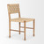 Brinley Woven Paper Rope w/ Brown Wood Frame Dining Chair