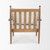 Danni Beige Fabric Beech Wood Framed Accent Lounge Chair