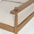 Danni Beige Fabric Beech Wood Framed Accent Lounge Chair