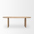 Isla Oval Dining Table w/Light Brown Wood Top & Arched Legs