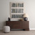 Jonan Dark Brown Wood w/ Dark Aged Brass 2 Door 3 Drawer Sideboard