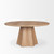 Jovani 60" Solid Light Brown Mango Wood Round Dining Table