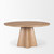 Jovani 60" Solid Light Brown Mango Wood Round Dining Table