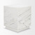 Matteo Solid White Marble Square Side Table