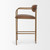 Parker Brown Leather Seat Gold Metal Counter Stool (2025-Cocoa)