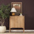 Phil Light Brown Wood 2 Door Bar Cabinet