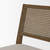 Reid Framed Brown Cane Cream Fabric Dining Chair
