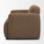 Saga Textured Brown Plush Fabric Upholstered Chair