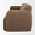 Saga Textured Brown Plush Fabric 3 Seater Sofa
