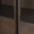 Sloan 80.5H Dark Brown Wood W/Black Metal Arched Curio Cabinet