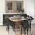 Sloan 80.0L x 17.0W x 36.0H Black Wood W/Black Metal Frame Sideboard