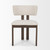 Soho Curved Open Back Cream Chenille Tripod Frame Dining Chair