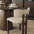 Soho Curved Open Back Cream Chenille Tripod Frame Dining Chair
