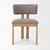 Soho Curved Open Back Gray Chenille Tripod Frame Dining Side Chair
