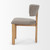 Soho Curved Open Back Gray Chenille Tripod Frame Dining Side Chair