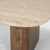 Symona Travertine and Mango Wood Rectangle Coffee Table