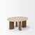 Syona Travertine + Mango Wood leg Oval Coffee table