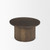 Terra 48L x 28W x 15H Dark Brown Wood Oval Fluted Coffee Table