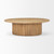 Terra 48L x 28W x 15H Light Brown Wood Oval Fluted Coffee Table