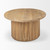 Terra 48L x 28W x 15H Light Brown Wood Oval Fluted Coffee Table