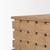 Trellyn 48" Light Brown Wood w/ Carved Woven Base Square Coffee Table