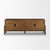 Trellyn Dark Brown Solid Wood 4-Door w/ Carved Woven Doors Closed Sideboard