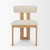 Tribeca Curve Open Back Cream Chenille Tripod Frame Dining Chair