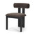 Tribeca Curve Open Back Charcoal Chenille Tripod Frame Dining Chair