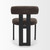 Tribeca Curve Open Back Charcoal Chenille Tripod Frame Dining Chair