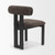 Tribeca Curve Open Back Charcoal Chenille Tripod Frame Dining Chair