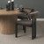 Tribeca Curve Open Back Charcoal Chenille Tripod Frame Dining Chair