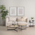 Wade Travertine Marble w/ Matte Black Metal End Tables