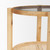 Weslyn Solid Light Brown Wood and Glass Top w/ Cane Side Table