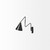 Cobalt 6L x 32W Black Metal Cone Shaped Swivel Wall Sconce