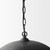 Karina 24" Round Matte Black Hammered Metal Dome Pendant Light