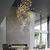 Murano Style Feather Glass Art Lighting