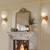 14 in. 2-Light Brass Modern Natural Alabaster Wall Sconce