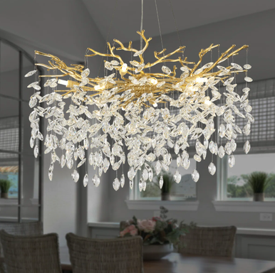 Crystal Diamonds Tree Branch Chandelier Lighting