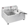 Buffalo Twin Tank Twin Basket 2x5Ltr Countertop Fryer with Timers 2x2.8kW FC259