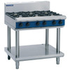 Blue Seal Evolution Cooktop 6 Open Burners Nat Gas on Stand 900mm G516D-LS/N GK151-N