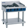 Blue Seal Evolution Cooktop 4 Open/1 Griddle Burner Nat Gas on Stand 900mm G516C-LS/N GK152-N