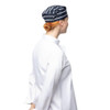 Whites Chefs Skull Cap Blue and White Butchers Stripe A171