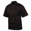 Whites Vegas Unisex Chefs Jacket Short Sleeve Black XS A439-XS